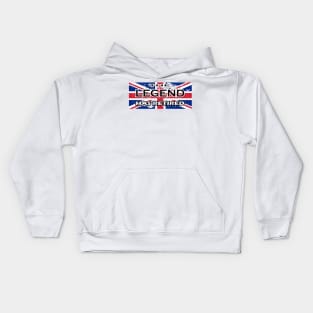 THE LEGEND HAS RETIRED, flag of the United Kingdom t-shirt sweater hoodie samsung iphone case coffee mug tablet case tee birthday gifts Kids Hoodie